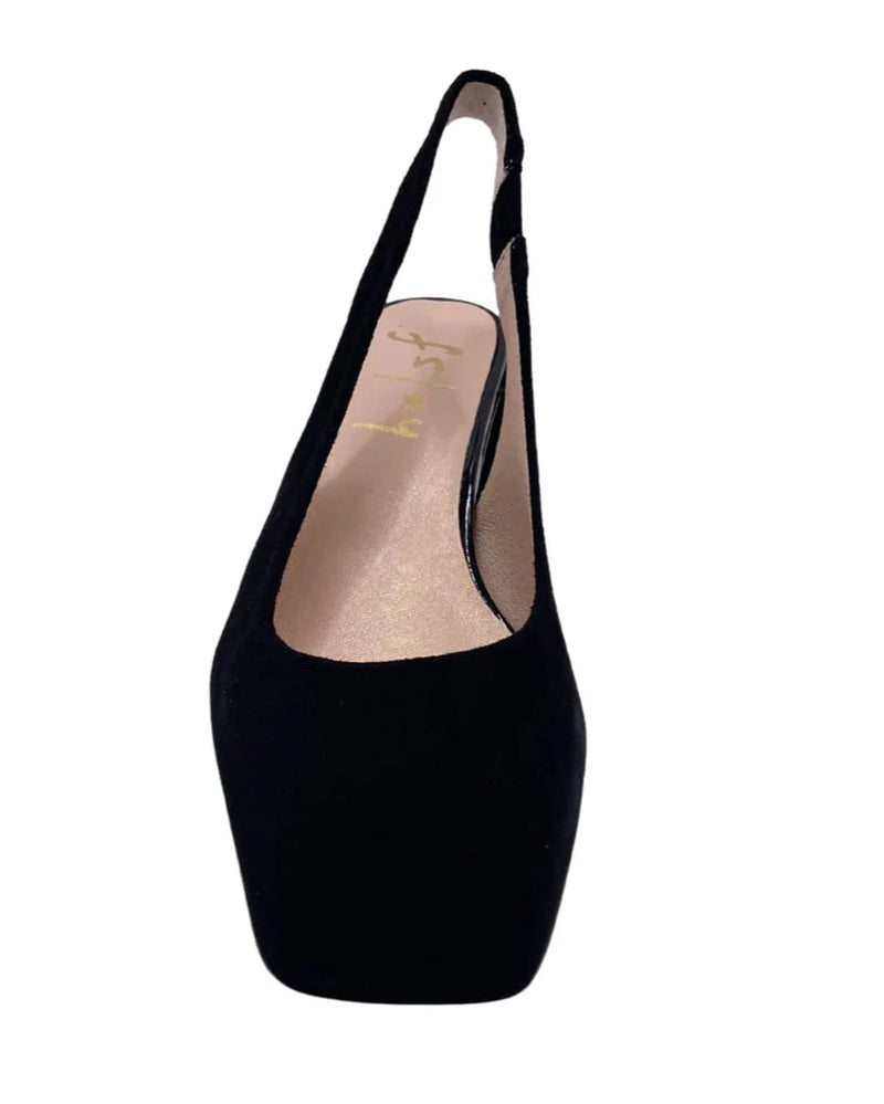 Mila Suede Sling Back | Black