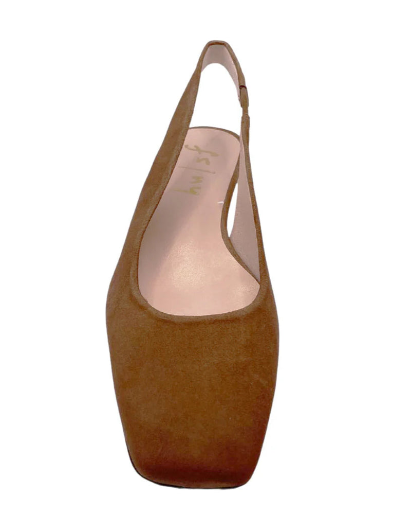 Mischa Low Sling Back | Dark Camel