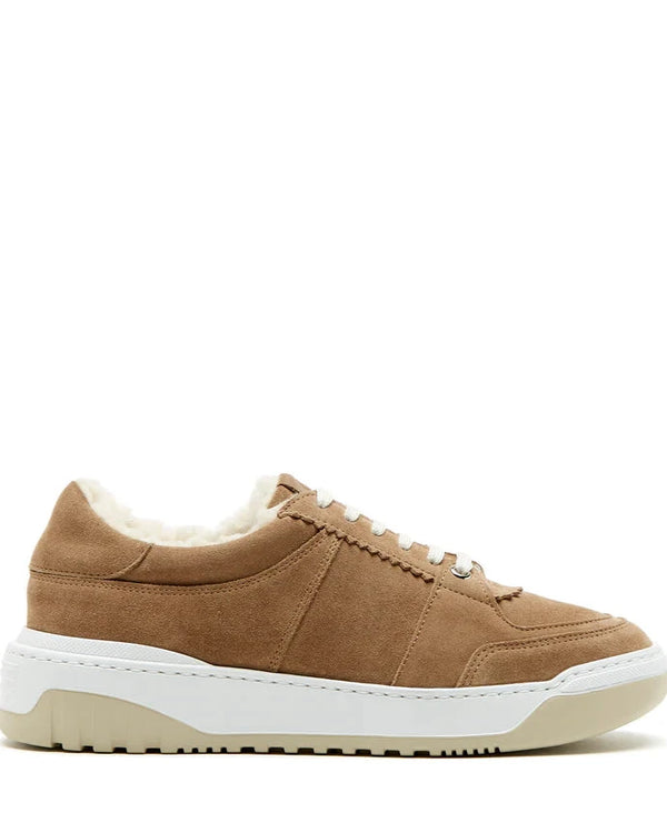 Klare Shearling Lined Suede Sneaker | Biscotti