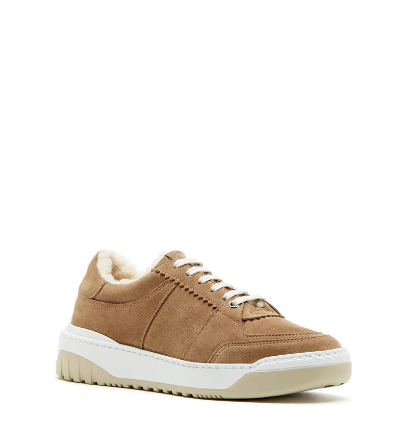 Klare Shearling Lined Suede Sneaker | Biscotti