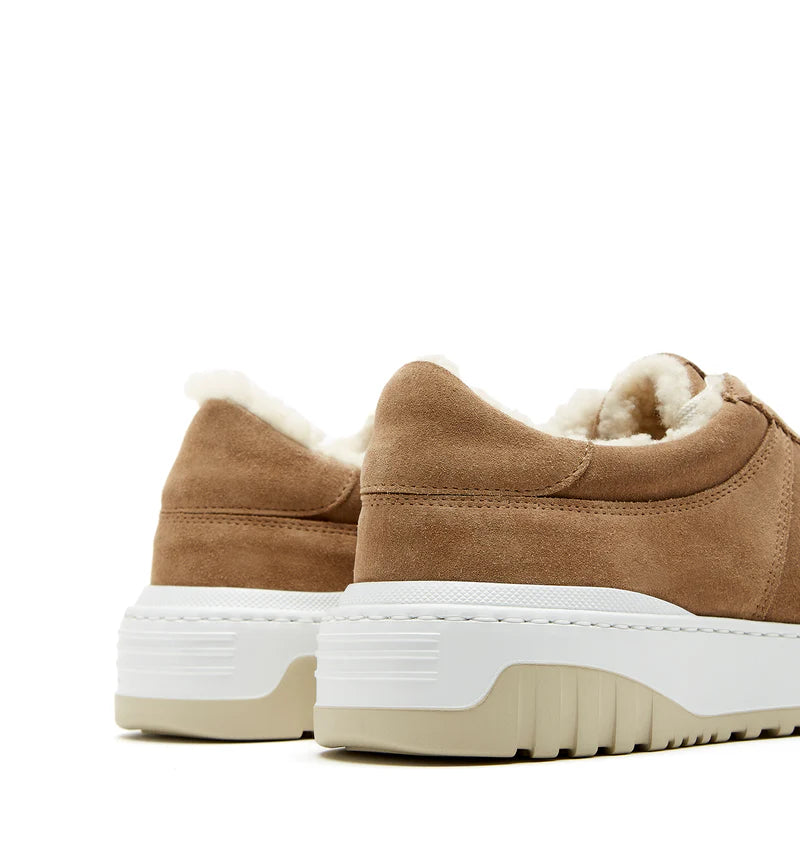 Klare Shearling Lined Suede Sneaker | Biscotti