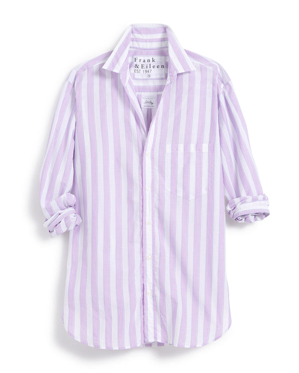 Joedy Boyfriend Shirt | Purple Pink Stripe