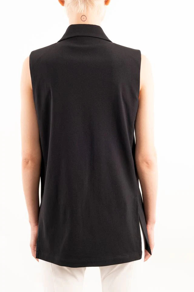 Yana Sleeveless Blazer | Black