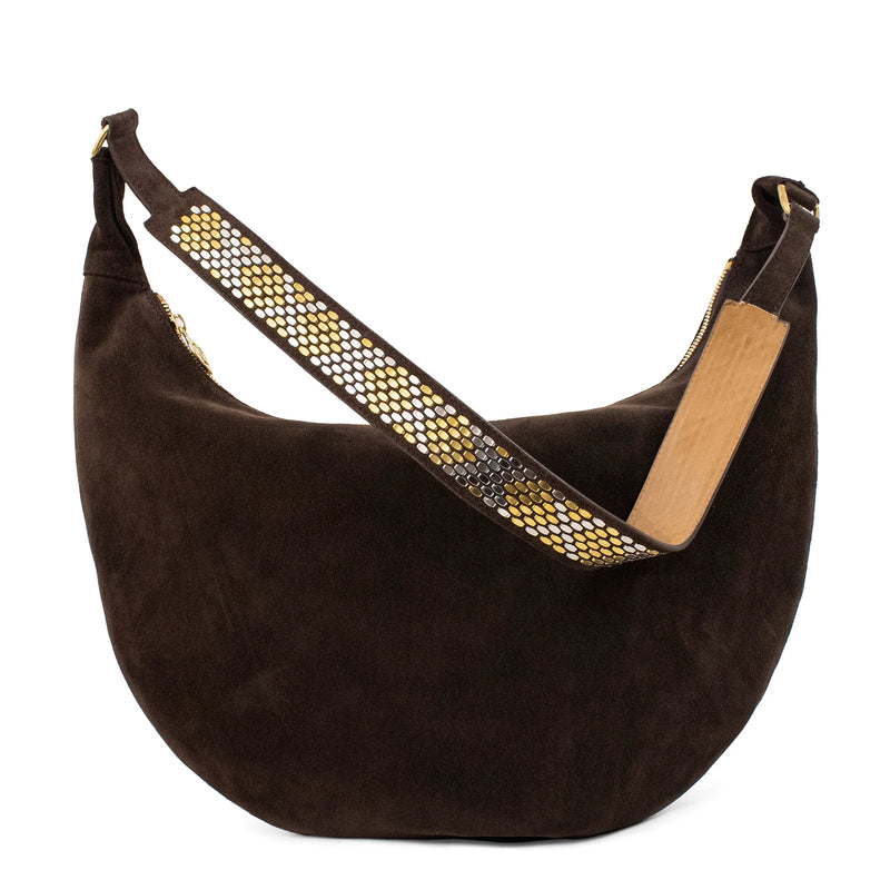 Rowan Handbag | Chocolate Suede