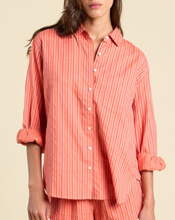 Blake Oversized Boyfriend Shirt | Terracotta