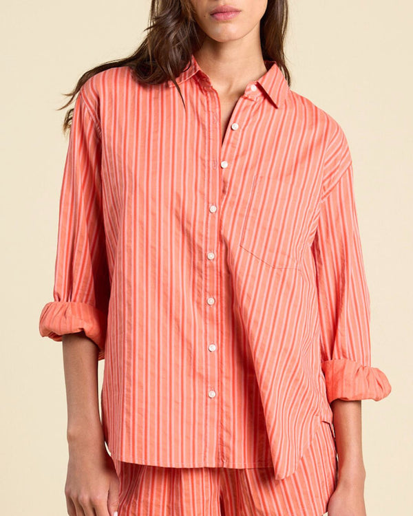 Blake Oversized Boyfriend Shirt | Terracotta