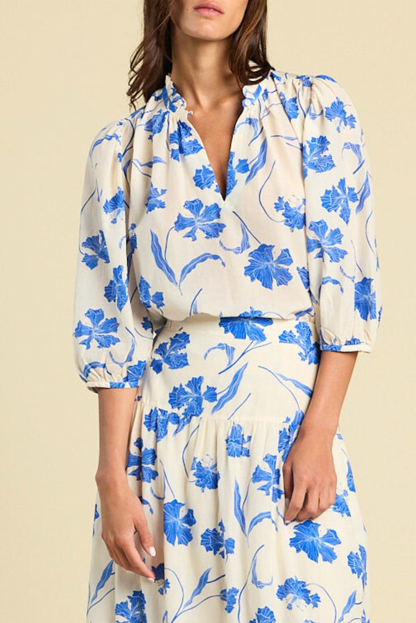 Orly Blouse | Blue Iris