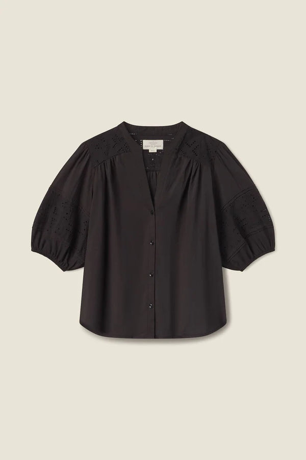 Loren Blouse | Black Handkerchief Eyelet