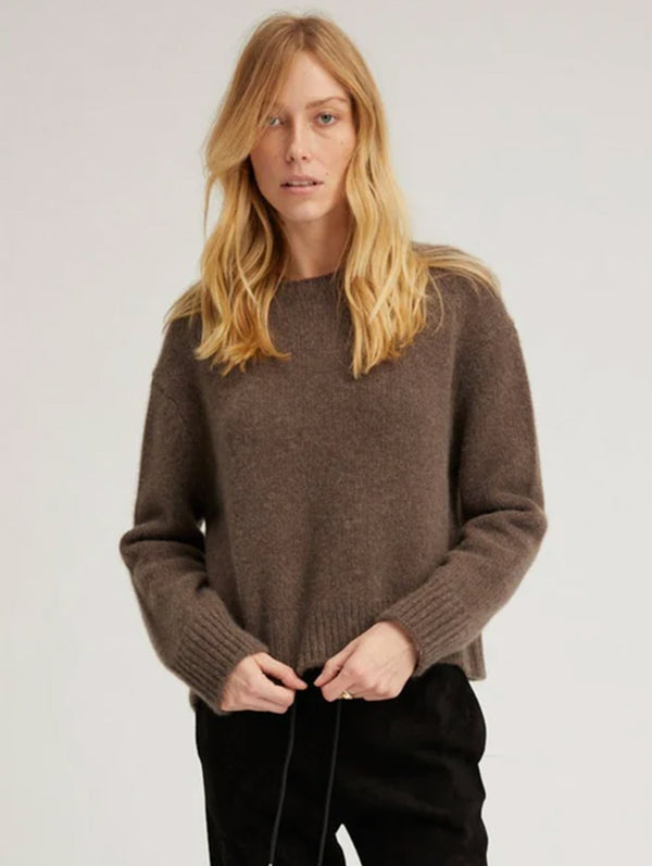 Heavy Cashmere Crew | Truffle