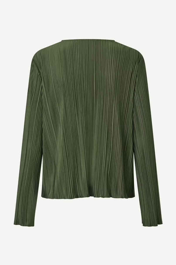 Sauma Pleated Blouse | Forest Night