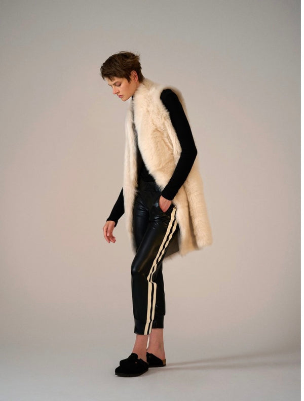 Adele Shearling Vest | Parchment