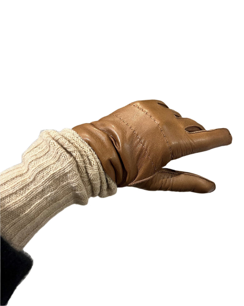 Glove with Knit Arm | Caramel