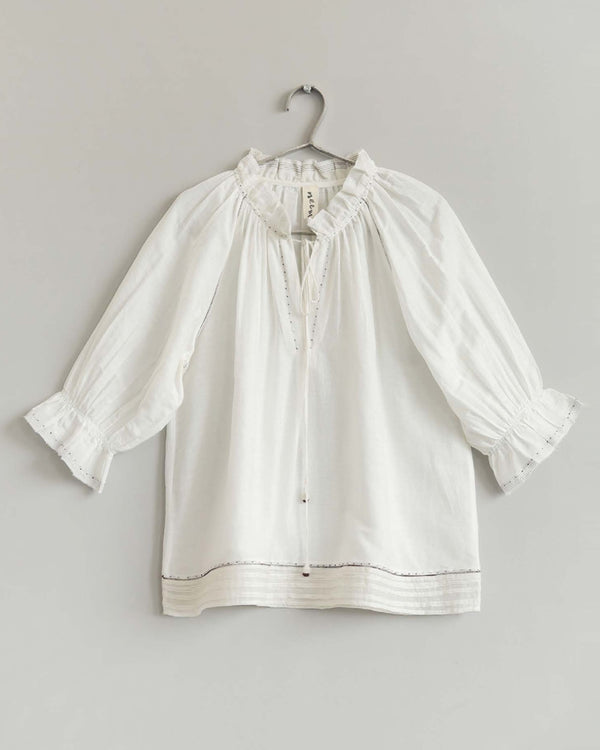 Bailey Top Ruffle Neck | Ivory