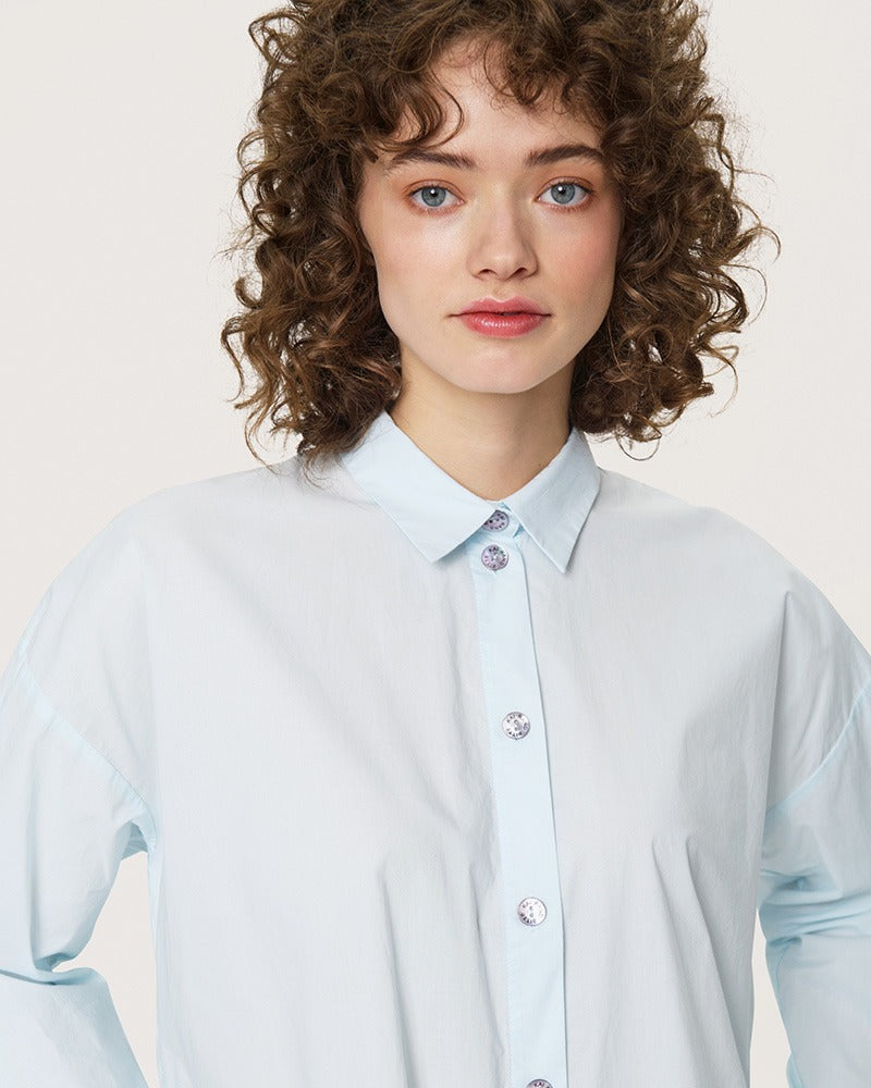 Core Cotton Shirt | Cool Blue