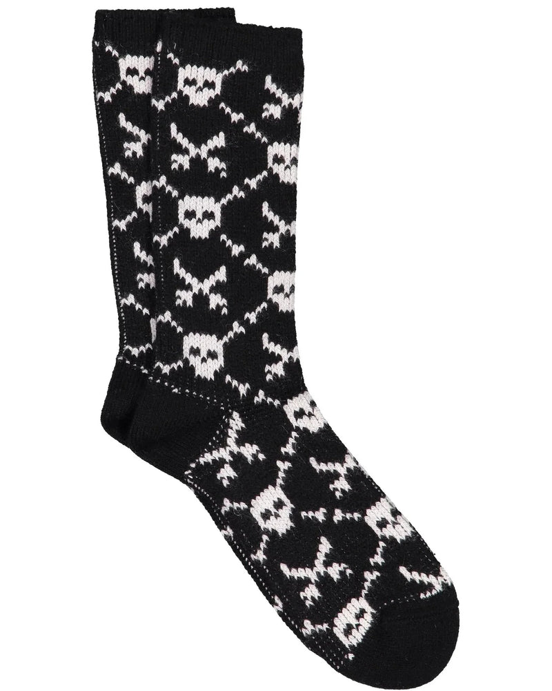 Bonnie Cashmere Blend Skull OS | Black