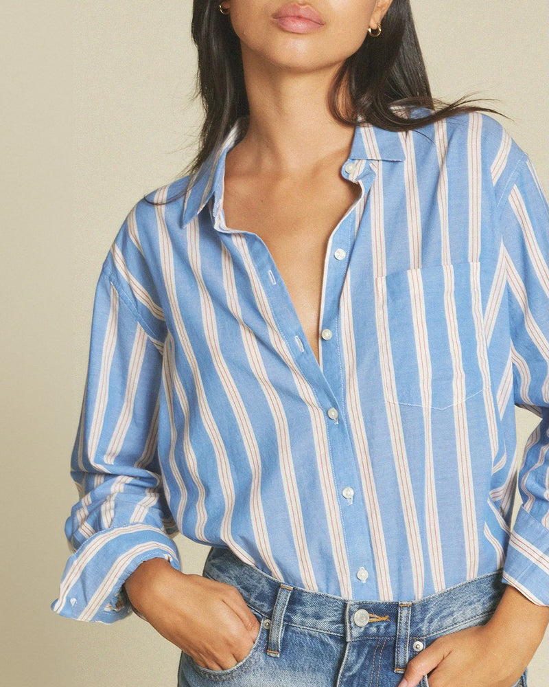 Blake Oversized Boyfriend Shirt | Napoli Stripe