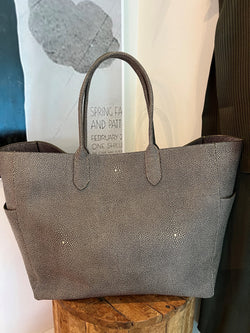 XL Pocket Tote | Clay Shagreen