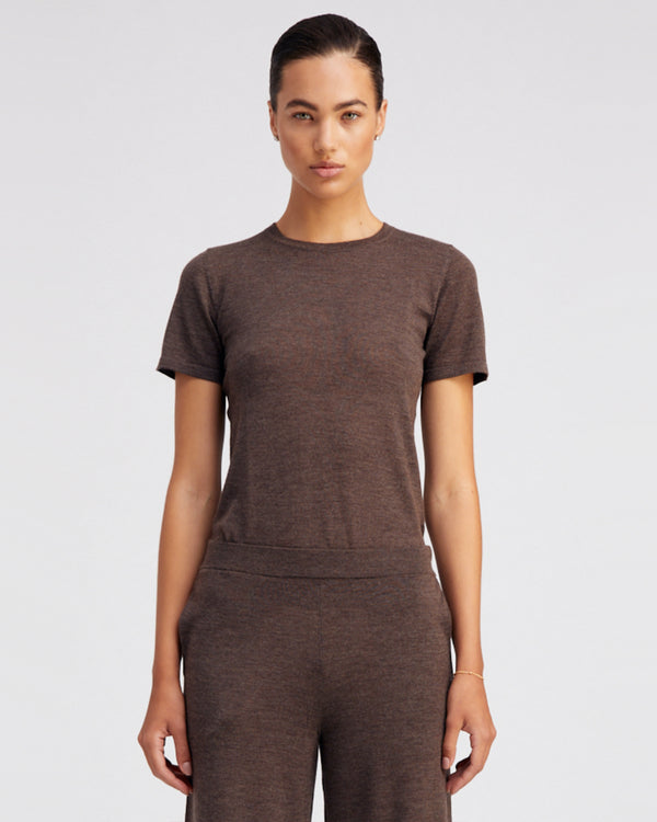 Relaxed Tee Shirt | Heather Brown