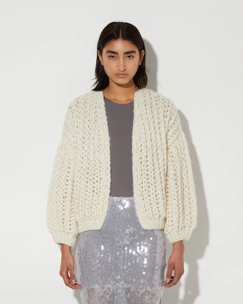 Cashmere Chunky Bomber | Creme