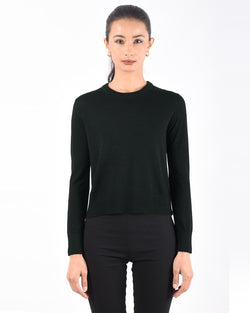 Long Sleeve Merino Crewneck | Dark Forest