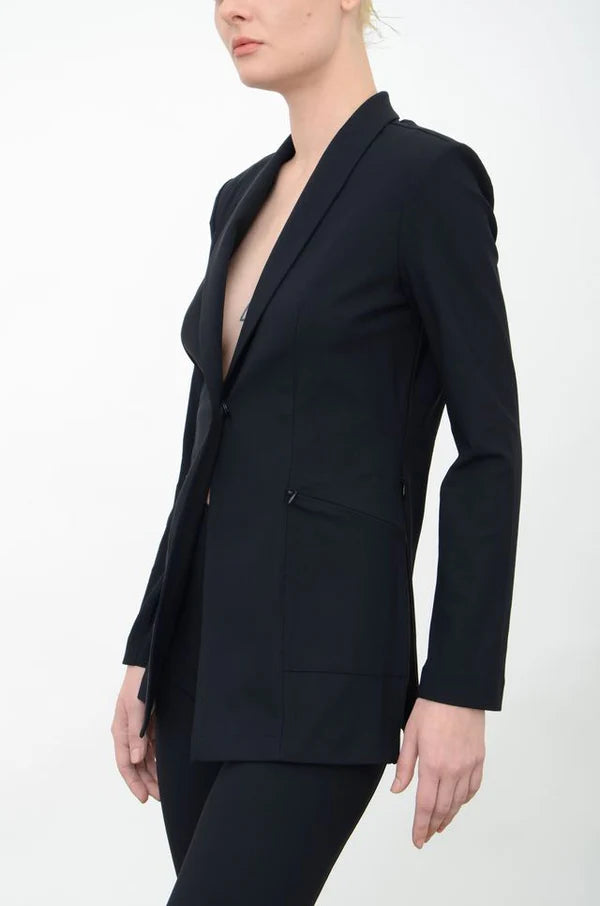 Valbella Zip Pocket Blazer | Black