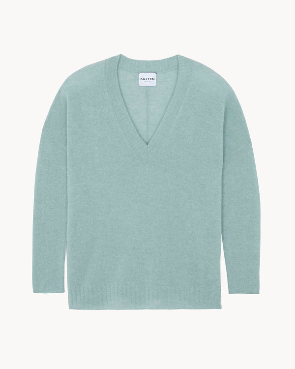 Elena V Neck | Celadon Green