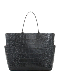 XL Pocket Tote | Black Embossed