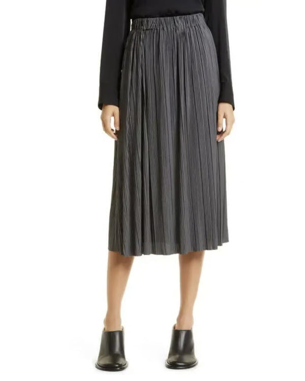 Uma Skirt | Gray Pinstripe