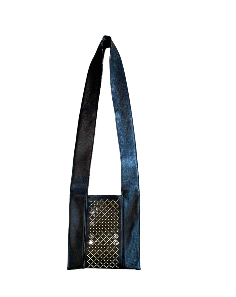 Guru Handbag | Black Analine