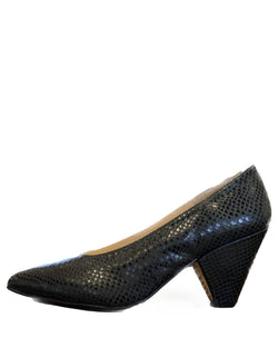 Kylie Snake Skin Heel | Black