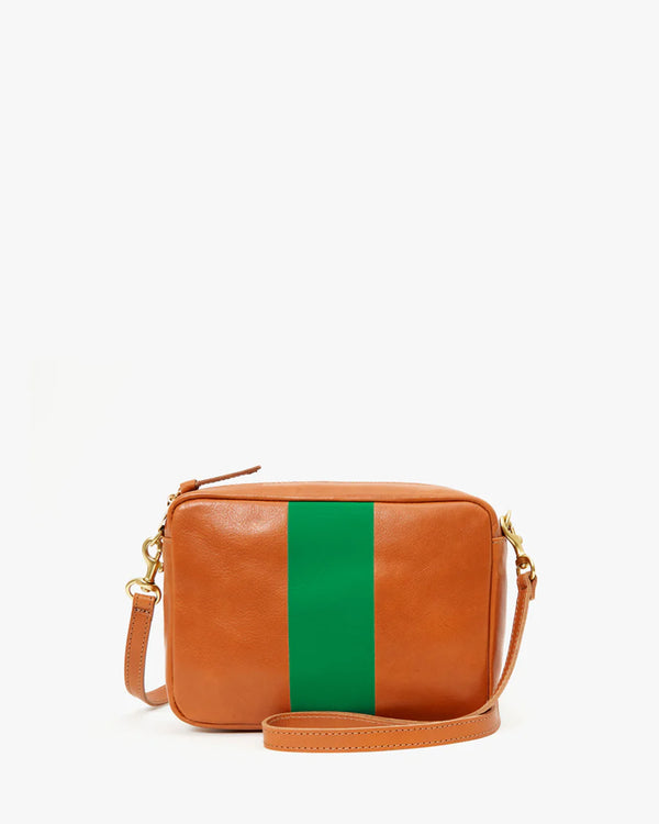 Midi Sac | Tan with Green Stripe