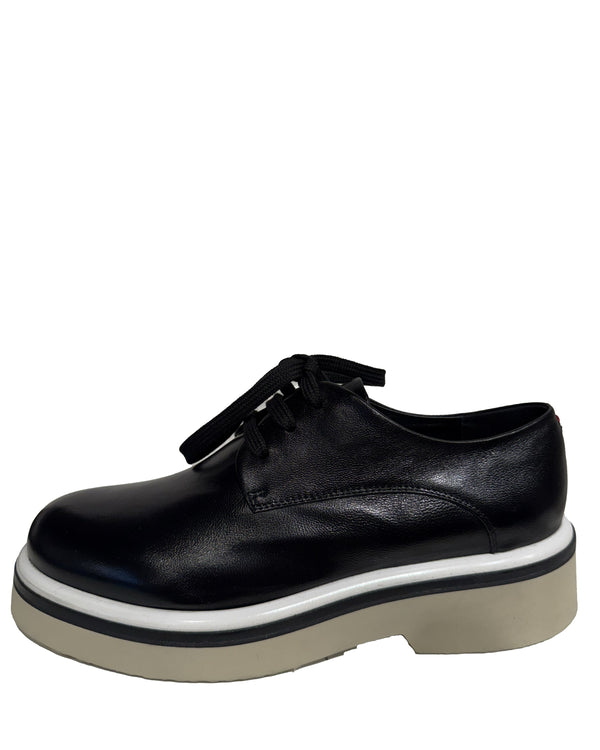 Magda Lace Up Lug Sole | Nero