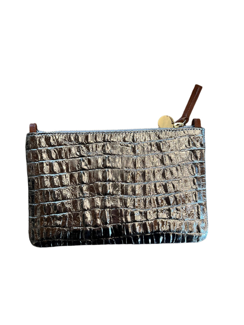 Margot Wallet Clutch with Tabs | Silver Metallic