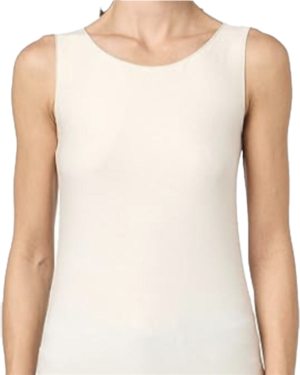 Soft Touch Merrow Crew Neck Tank | Cream