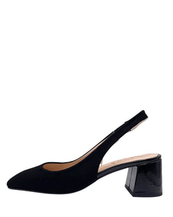 Mila Suede Sling Back | Black