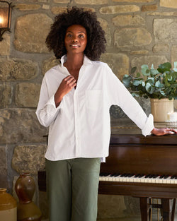 Oona Continuous Button Up | White