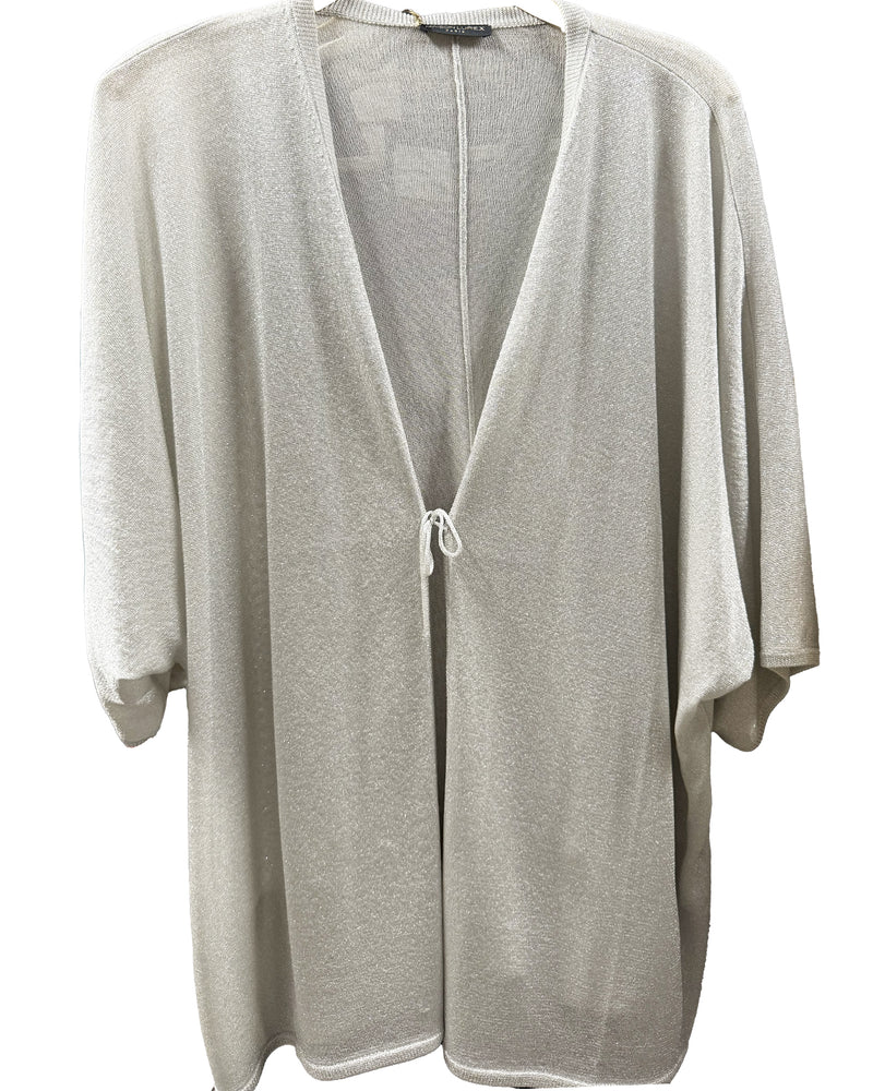 Metallic Oversized Tunic | Pearl Grey