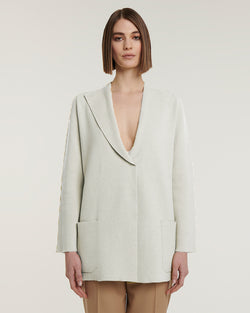 Cashmere Blazer | Oyster White