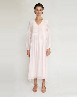 Pamela Dress V Neck Rose