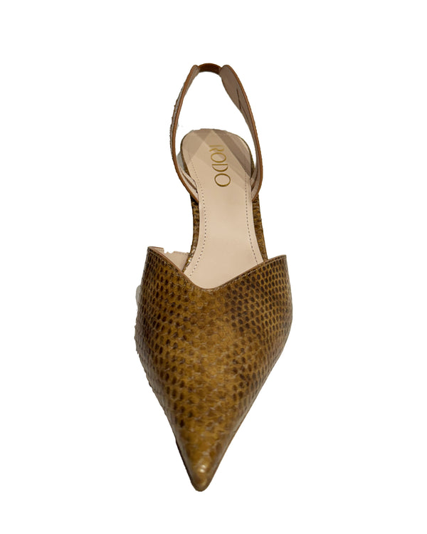 Rodo Slingback | Textured Brown