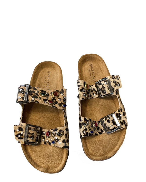 Santonini Footbed Sandal | Leopard