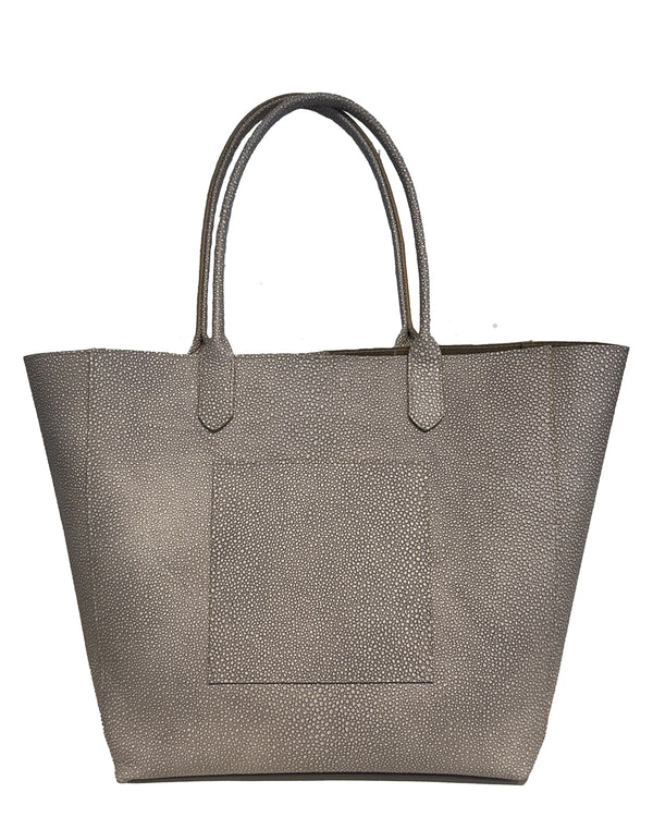 Small Slouchy Tote | Stone Shagreen