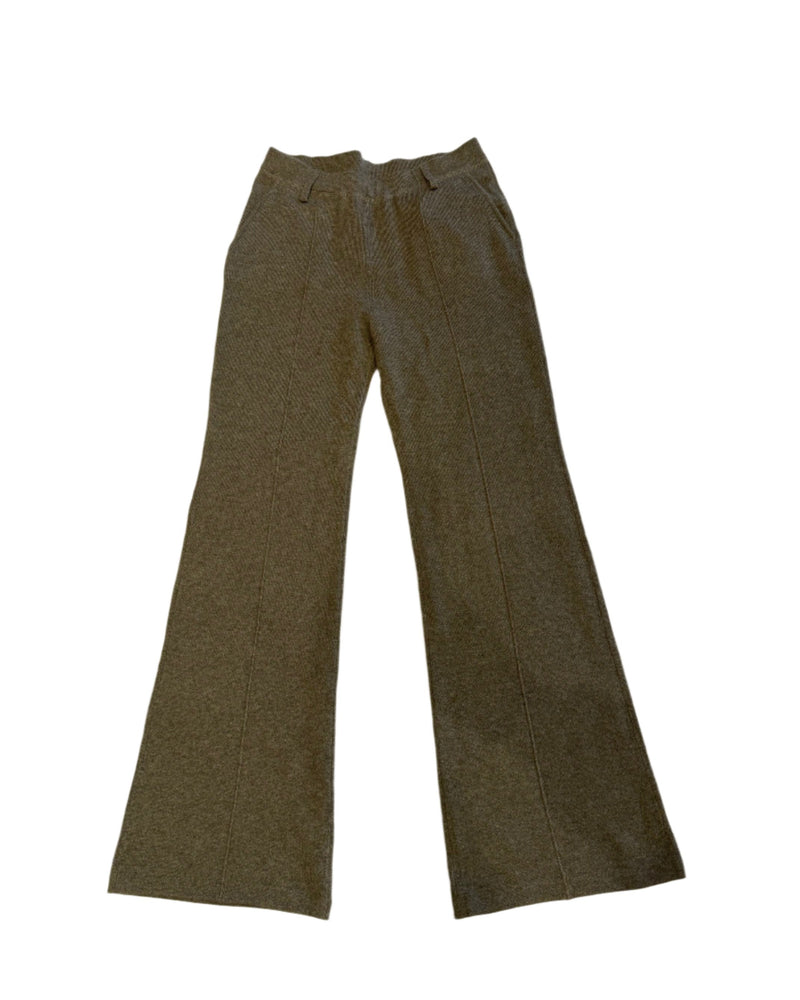 Smocky Cashmere Pant | kaki chine