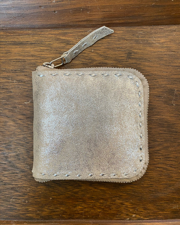 Ruby Square Wallet | Silver Distressed