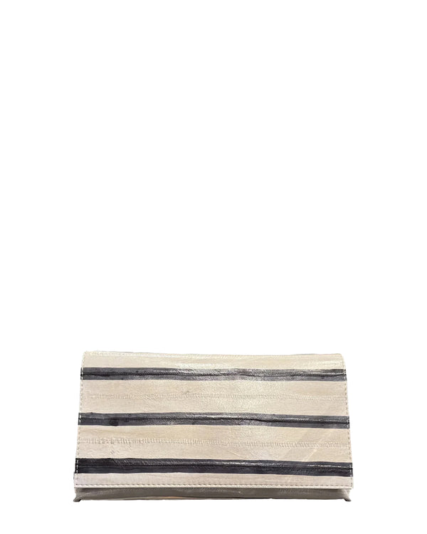 Foldover Clutch | Striped Eel