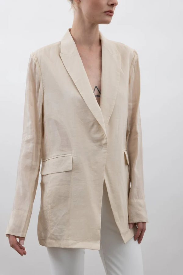 Verve Sheer Blazer | Clay