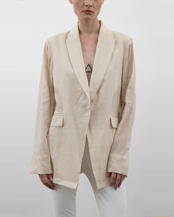 Verve Sheer Blazer | Clay