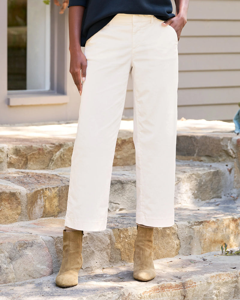 Westport Wide Leg Chino | Chalk