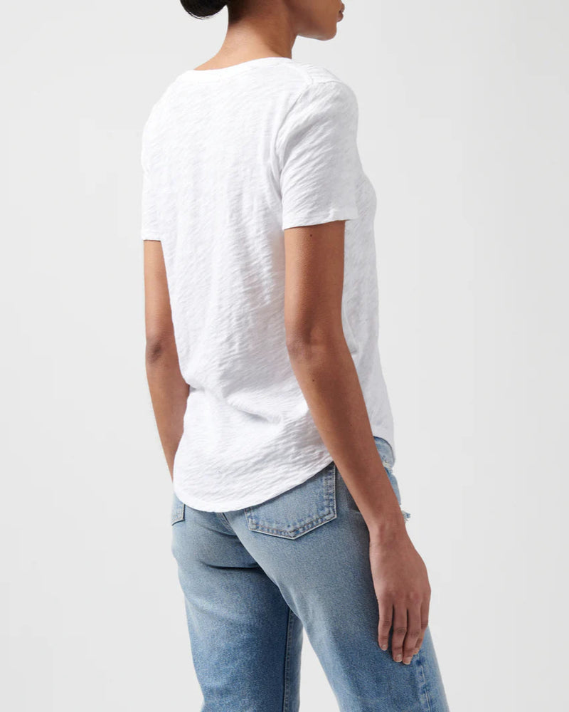 Slub Jersey SS V-Neck | White