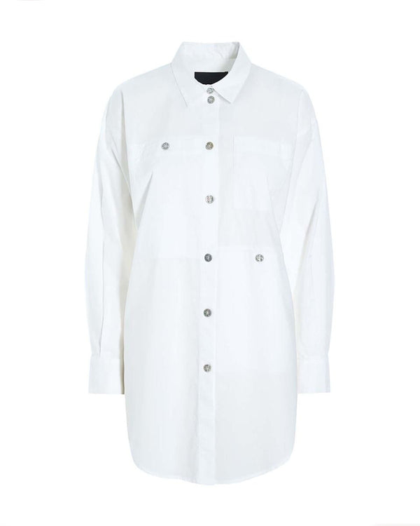 Cotton Cargo Shirt | White